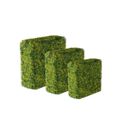 China Wholesale Outdoor Plastic Boxwood Hedge Plant Countryside Porcelain Artificial Green Wall for sale