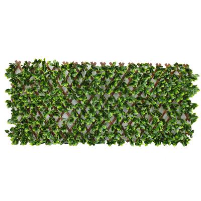 China Easily Assembled Balcony Decoration Sheet PVC Fence Artificial Green Artificial Pink Fence for sale