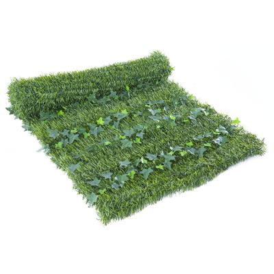 China Eco-friendly Wholesale Artificial Wall Grass Roll MZ181005A Artificial Grass Fence With Leaves for sale