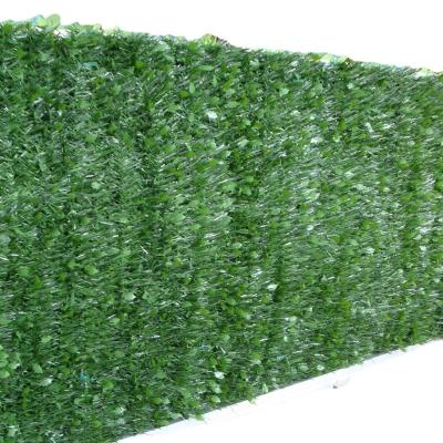 China Wholesale Eco-friendly Artificial With Leaves Fence Garden Artificial Green Roll MZ181002A Grass Fence for sale