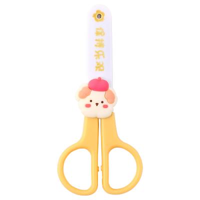 China Hot Selling Safety OEM Design Student Children Age Scissors Cutting Craft Plastic Adjustable Blunt School Scissors Mini Craft Safe School Kids 5 for sale