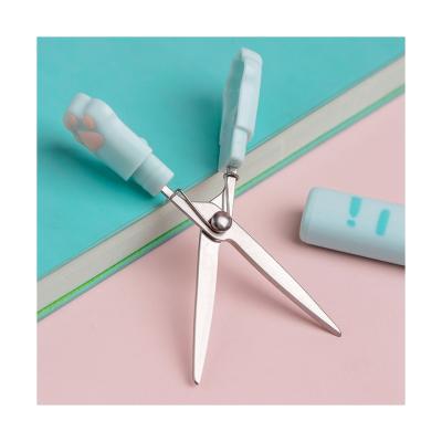 China Cute Mini Portable Student Cat Paw Folding Scissors Creative Top Selling Creative Cute Stationery for sale