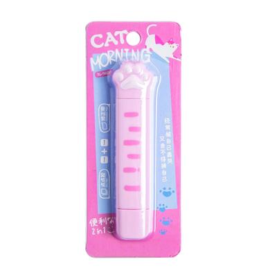 China Multifutional Pen Durable Using Creative Cat Paw Kawaii Multifution Pen Correction Tape Stationery for sale