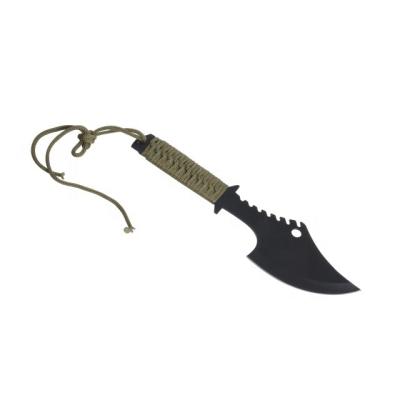 China Outdoor Hatchet Black Paint Stainless Steel Camp Ax Survival Hatchet With Paracord Handle for sale