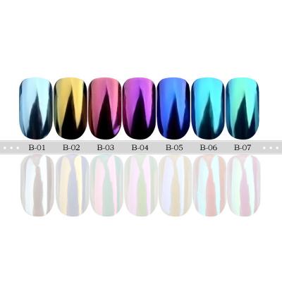 China Magic Mirror Shell Mermaid Pearl Powder Nail Art Pigment from Shell Pearl Pigment 1g 7 color options for sale