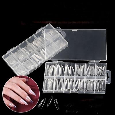 China Soft Design Wholesale 100pcs/box Nail Tips Salon Full Coverage Nail Tips for sale