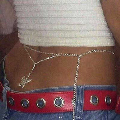 China FASHIONABLE Sexy Rhinestone Butterfly Waist Chain Belly Chain Heart Body Jewelry For Women Beach Bikini Accessories for sale