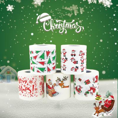 China Christmas Gift Santa Claus Reindeer Christmas Toilet Paper Christmas Decoration Table Popular New Year 2021 Home Decoration for sale