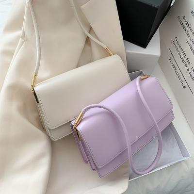 China Daily 2021 fashion solid color square ladies armpit bag purses lady Shoulder Bag Women below for sale