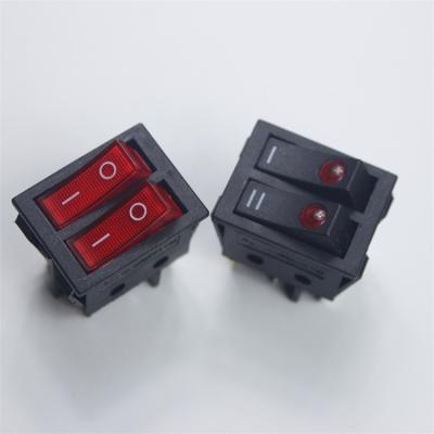 China On-of/self-locking/latching Niufulai KCD3 16a 250v rocker switch high quality rocker double switch with light for sale