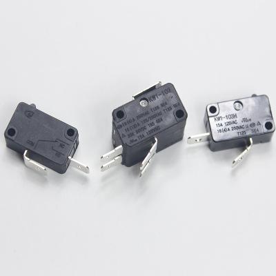 China 15 A Roll Action Micro Switch 120 v Instant Momentary Micro Switch With Lever KW1-103-Double for sale