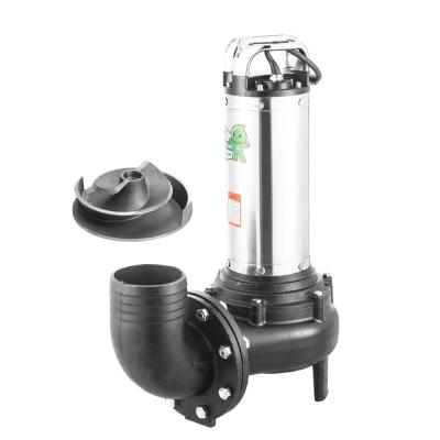 China 380V 10Hp Heavy Duty Sewage Transport and Flood Control Cast Iron Pumps Electric Submersible Cutter Sewage Cutter Grinding Pump for Dirty Water for sale