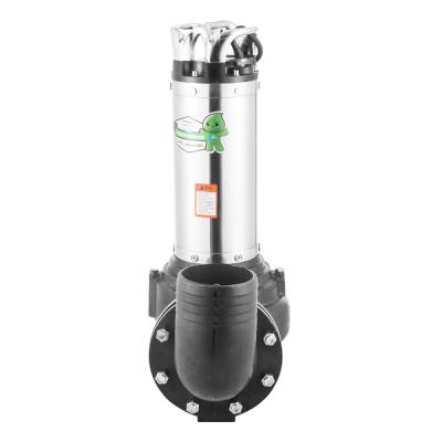 China 380v Sewage Transport and Flood Control Stainless Steel Electric Submersible Sewage Cutter Heavy Water Grinding Pump for sale