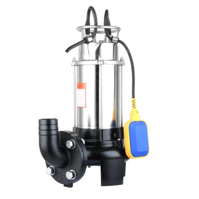 China Other Electric Motor 1.1kw Automatic Stainless Steel Submersible Shutting Off Wastewater Sewage Grinder Pump for sale