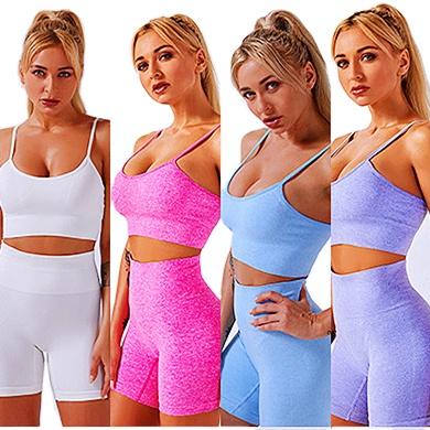 China Cheap high quality breathable sportswear bra shorts set two pieces GYM fitness yoga legging sets for sale