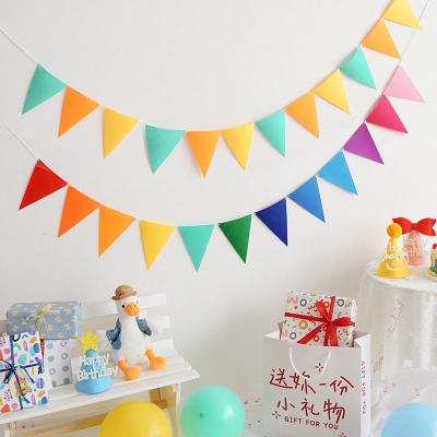 China Wedding Bunting Felt Colorful Garland Christmas Party Decoration Festival Decoration Selection 2023 Banner Birthday Pennant Flags for sale