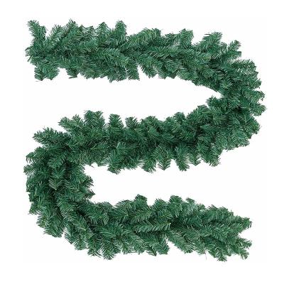 China Chirstmas Decor New Year Garland Decor Christmas Tree Decoration Supplies Green Artificial PVC PET Material Pine Needles Christmas Garland for sale