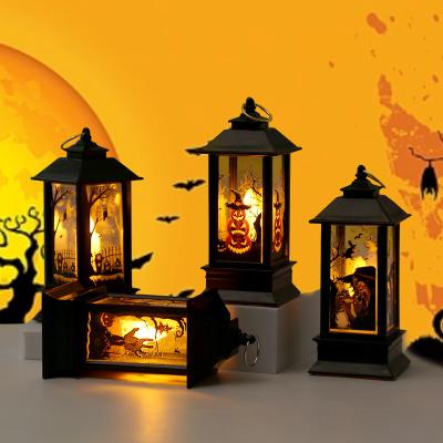 China Indoor Decoration Halloween Decorations Led Candles Tea Light Pumpkin Ghost Hanging LED Lantern Lamp Horror Props Party Bar Home Decor for sale