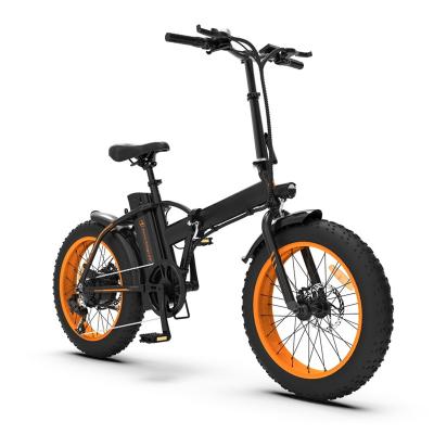 China Portable Folding 36V 500W Folding Fast Electric Bicycle Delivery Electric Bike 20 Inch Fat Tire Snow Dirt Road Bike for sale