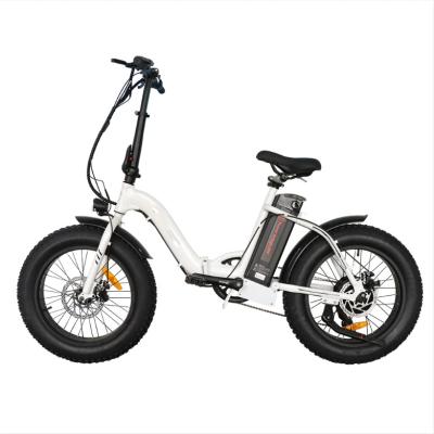 China Portable Folding Electric Bike Step By 20 Inch Mini Fat Tire Folding E Bike 36V 500W Rear Motor E Bike Suit FOR Lady for sale