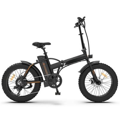 China Portable Folding Electric Bike All Terrain E Pedal Assist 20 Inch Fat Tire Bike 36V 500W Folding Electric Bicycle for sale