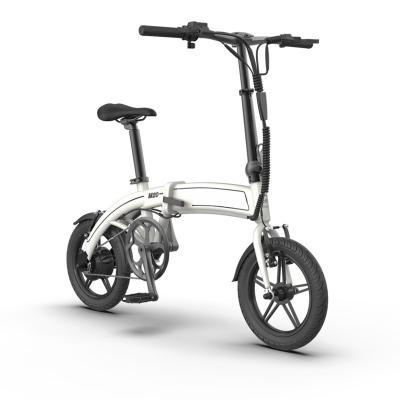 China 14 Inch Mini City Cross Foldable Electric Bike E Bike City Folding Ebike 36V 350W Rear Motor With Single Speed for sale