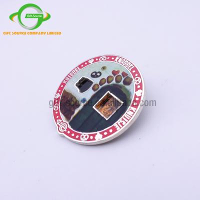 China China Special Design Die Struck Pin On Rotary Pin Hard Enamel Pin Badge for sale