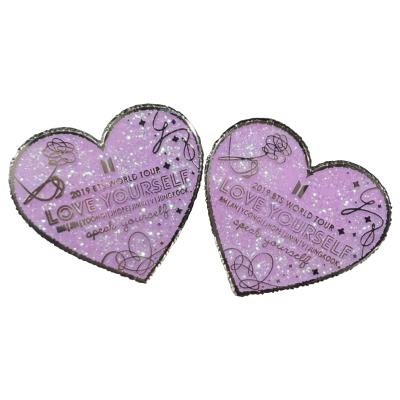 China High Quality China Heart Shape Glitter Cloisonne Soft Enamel Pin for sale