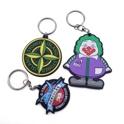 China Promotional Gifts Promotional Wholesale PVC Engrave 3d Key Chain / Discount Advertising PVC Key Chain for sale