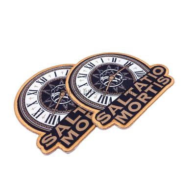 China Custom 3D Football Team Name Logo Machine Woven Sport Cloth Patch And Badge For Clothing Uniform for sale