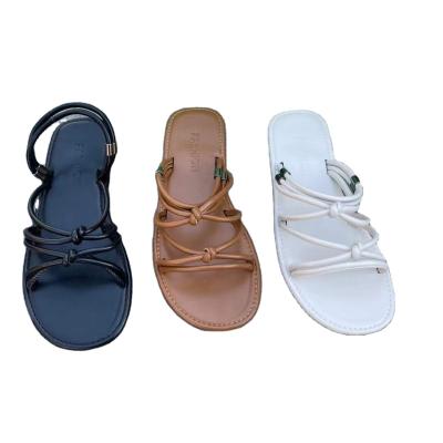 China Wholesale Fashion Trend W0308-22 High Quality Comfortable Loafer Women Casual Lightweight Flat Sandals for sale