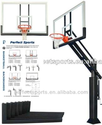 China Tempered Glass Full-tempered Glass Steel Framed Basketball Backboard for sale