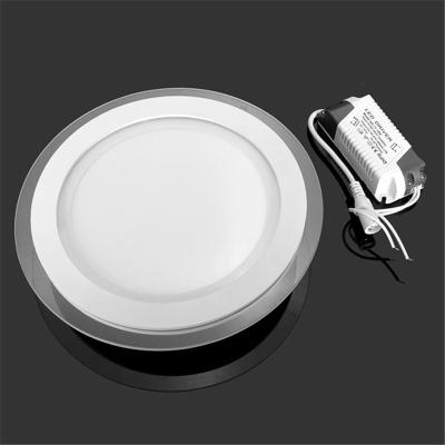 China Modern 6W 12W 18W Round Glass LED Downlight Recessed LED Panel Light Spot Ceiling Down Light for sale