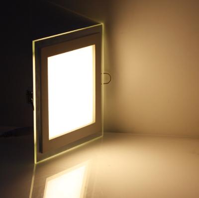 China Hot-selling top grade aluminum 6W led square panel down light with glass shelf for sale