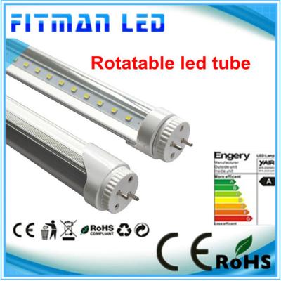 China Indoor Lighting Cool White Color Temperature Single End Input Rotating Bezel T8 LED Tube for sale