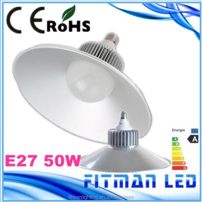 China High lumen smd5730 aluminum chip 50w e27 led high bay light with high PF 0.9 isolation driver for sale