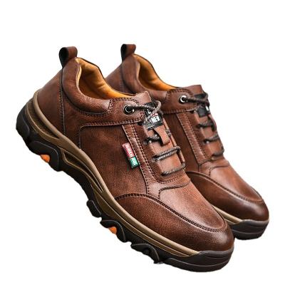 China Fashion trend men's business casual leather shoes men's outdoor sports increasing winter middle-aged men's shoes dad shoes for sale