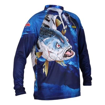 China Custom Made Anti-UV Clothing Protective Heat Transfer Fish Sleeve UV Fishing T-Shirt Long for sale