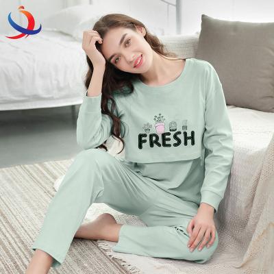 China New Anti-allergy Fashion Anti-allergy Trend Print Fabric Long Sleeve Pregnant Women Postpartum Cotton Custom Made Clothes 100% Caregiver Maternity Clothing for sale