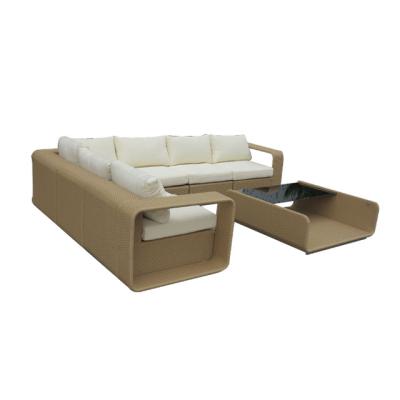 China Garden Set Hot-selling Aluminum Rattan Sofa For Outdoor Furniture for sale