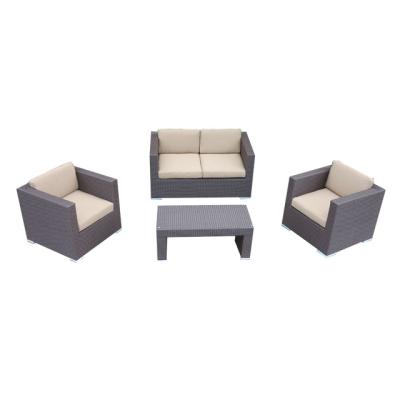 China Garden Set Hot-selling Aluminum Rattan Sofa For Outdoor Furniture for sale