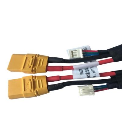 China Custom Automobile BMS Factory Silicone 2 Wheel Electric Vehicle Battery Pack Connector Plug Power Cable Battery Cable Harness Components for sale