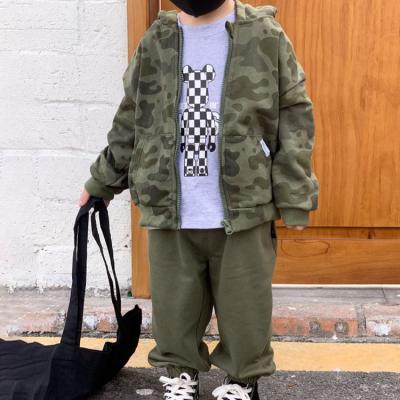 China New Spring Kids Casual Clothes Camouflage Jacket and Pants Kids Clothing Custom Boys Sets for sale