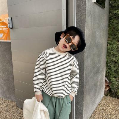 China New Autumn Fashion Children Clothes Striped Breathable Cotton Boy's Long Sleeve Children Pullover Sweatshirt for sale