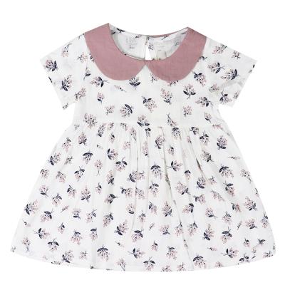 China 2021 New Design OEM / Odm 4 Year Old Baby Girls Clothing Dress Summer Washable Short Sleeve Cottons for sale