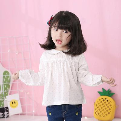 China New Arrivals Breathable Children Clothes Doll Casual Collar Pure White Children Girls Sleeve Long Blouse for sale