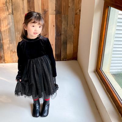 China Washable Wholesale Custom Long Sleeve Lace Princess Kids Clothing Toddler Girls Fall And Spring Dresses for sale