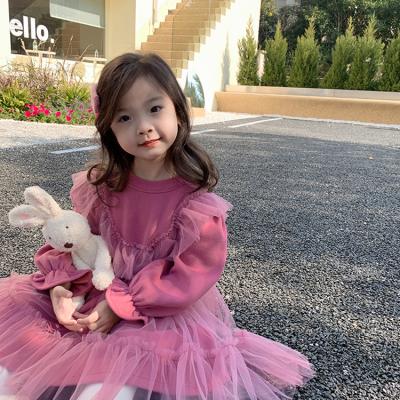 China Washable Princess New Kids Girls Moq Autumn Toddler Girl Clothes Low Factory Price Lace Clothes Dress for sale