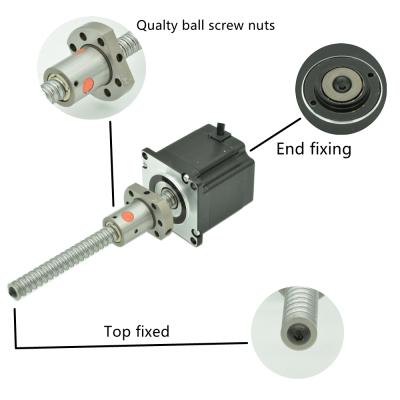 China Food Machine Ball Screw Stepper Motor NEMA 17 With Ball Screw 1204 for sale