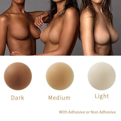 China Daily Seamless Technology Body Temperature Breast Stickers Anti-bump Light Silicone Non-adhesive Non-adhesive Nipple Cover for sale